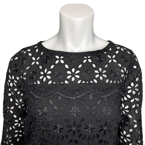 NWT J. CREW Scalloped Eyelet Lace Cutout Lace Shift Dres - Picture 7 of 10